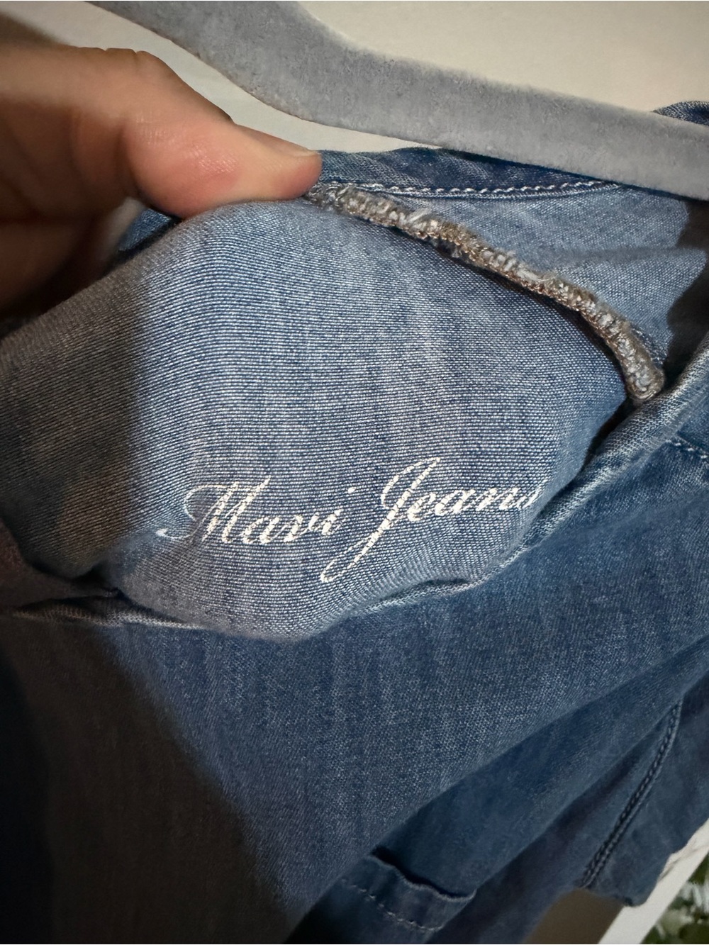 Mavi Indigo Short Sleeve Denim Shift Dress - Picture 5 of 7